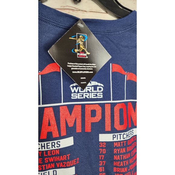Majestic 2018 World Series Champions Boston Red Sox T-Shirt - Large 100% Cotton - Picture 8 of 12